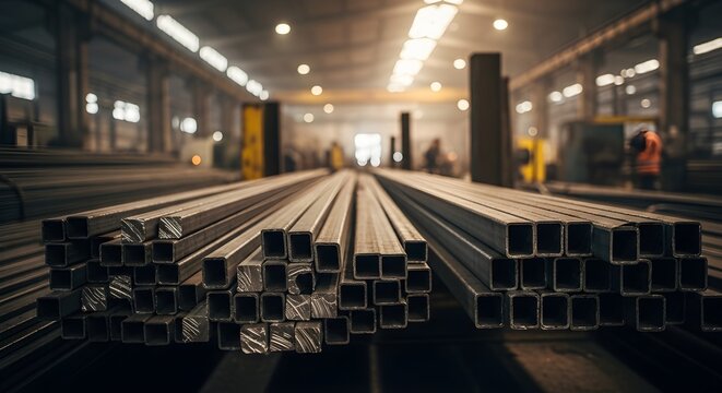 Metalworking Mastery Precision-Cut Square Steel Bars in a Modern Industrial Setting
