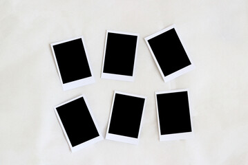 blank photo frames white background 