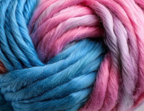 blue and pink twisted colorful vibrant textile knitting wooly fiber