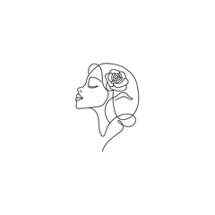 Minimal Abstract Line Art Outline – Black Line Drawing on Transparent Background