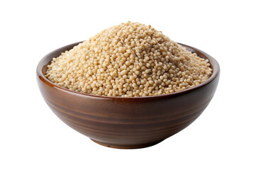 Bowl of quinoa isolated on transparent background