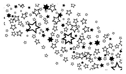 Dynamic Stream of Falling Stars Vector Illustration of Black Starry Trail and Magic Space Background Texture