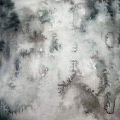 Beautiful grey, indigo Watercolor Background. Watercolor pastel texture of smoke, fog, winter, water, sky. Hand drawn illustration isolated on background. Party invitation, birthday celebration, for