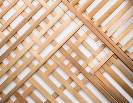 seamless wood lattice grid texture on plain white background