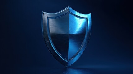 Innovative Shield Symbol Representing Antivirus Technology on a Blue Background for Enhanced Computer Security