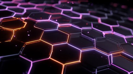 Dynamic digital network grid glowing with vibrant neon connections for a futuristic tech background captivating buyers searching for innovation