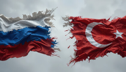 Tension and conflict between russia and turkey international relations war zone cloudy sky political dispute