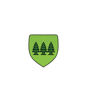 Creative cypress tree logo design