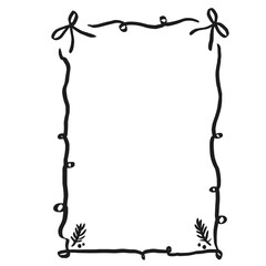 ribbon frame hand drawing doodle element