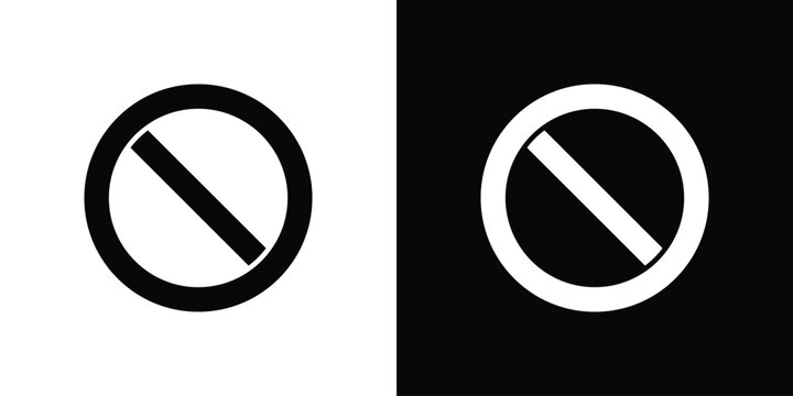 Blocked icons vector. silhouette or icon or pictogram.
