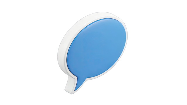 3D Speech Bubble Isolated on White Background