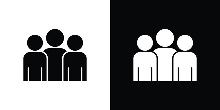 Community icons vector. silhouette or icon or pictogram.