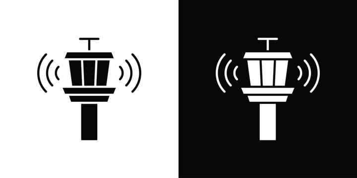 Control Tower icons vector. silhouette or icon or pictogram.