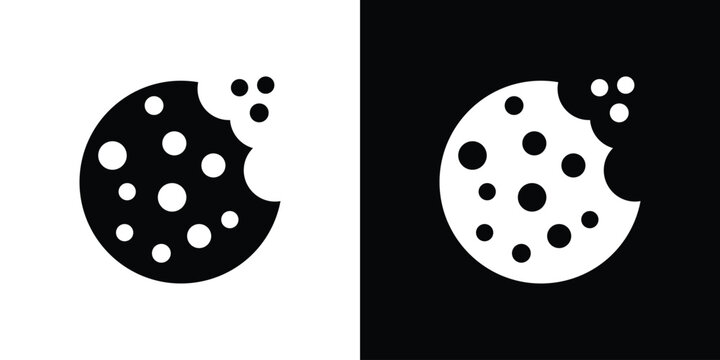 Cookie icons vector. silhouette or icon or pictogram.