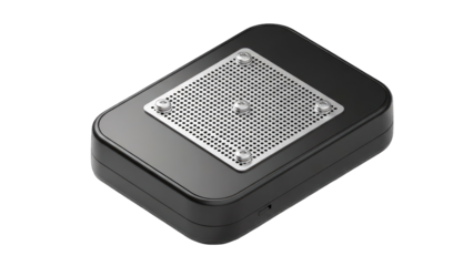 Black Electronic Device Isolated on White Background