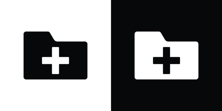 Create folder icons vector. silhouette or icon or pictogram.