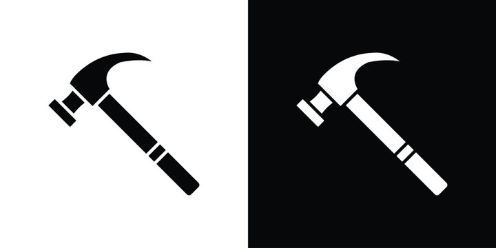 Hammer icons vector. silhouette or icon or pictogram.