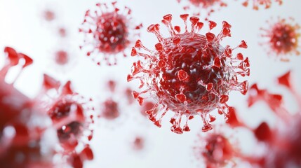 Intricate Depiction of Norovirus Showcasing Its Unique Structure and Behavior Under a Microscope