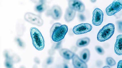 Listeria Monocytogenes Captured in an Artistic Display of Microscopic Life in a Lab Setting