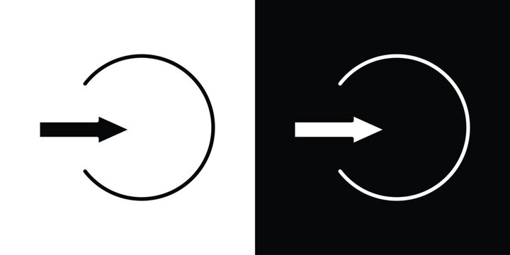 Log in icons vector. silhouette or icon or pictogram.