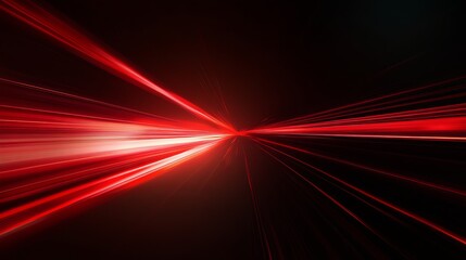 Dynamic red light trails speeding through darkness creating a sense of urgency, perfect for technology, innovation, and high-speed concepts
