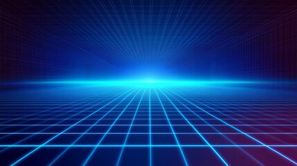 Dive into the future with this stunning blue grid background, perfect for technology designs, innovative presentations, and impactful marketing visuals now