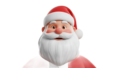 Jolly Santa Claus Portrait Festive Christmas Cheer in High Definition