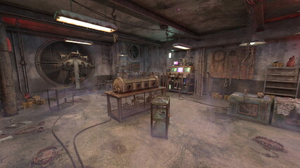 拷問部屋　3DCGレンダリング