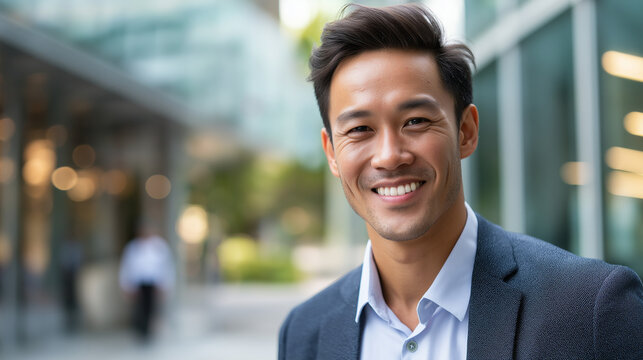 Portrait of smiling young Vietnamese faceless software engineer, happy Asian tech professional, positive developer headshot, confident programmer, Southeast Asian technology worker