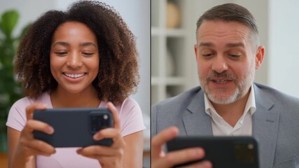 A video call between two people, capturing the essence of modern communication. The participants appear engaged and connected Stock Video - Powered by Adobe