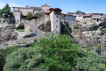 Panoramic view of Meteora Monasteries, Thessaly, Greece