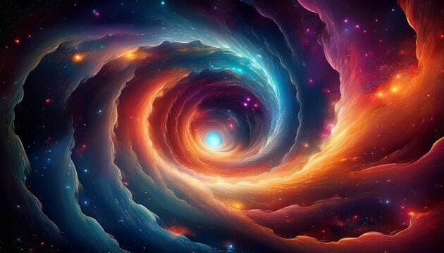 abstract swirling cosmic nebula - Powered by Adobe