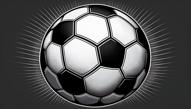 soccer ball black and white