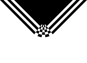 Triangular Sports vector pattern of black stripes on a white background. Modern design element for advertising, interior, packaging, games. Vector background of lines. Place for text