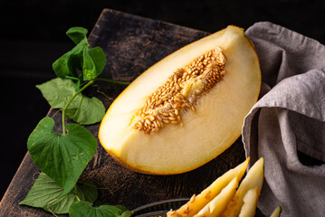 Fresh sweet ripe juicy sliced melon