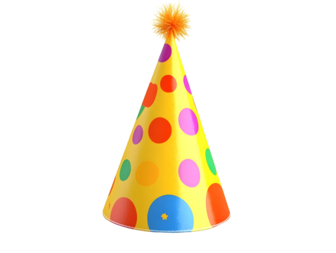 birthday party hat isolated on white background