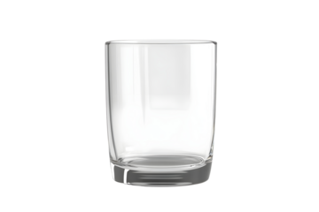 single transparant Glass with milk isolated on white background