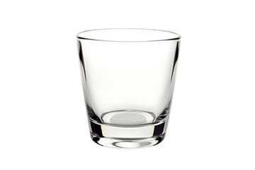 single transparant Glass with milk isolated on white background