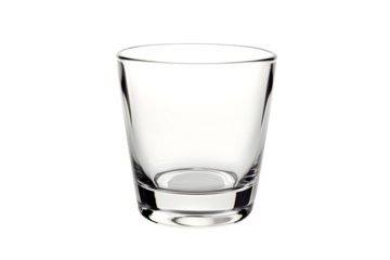 single transparant Glass with milk isolated on white background