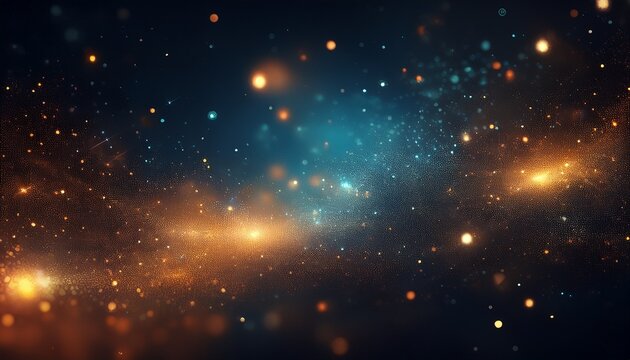 abstract cosmic dust particles scattered on dark space background with subtle glowing effect perfect for science or futuristic design applications
