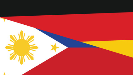 Germany and philipinnes flag fusion design