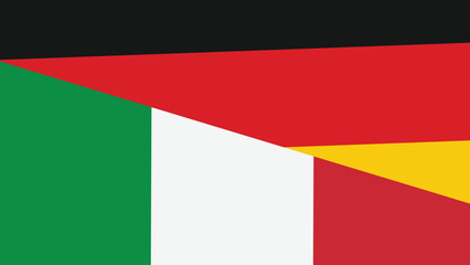 Germany and italy flag fusion design