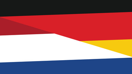 Germany and netherlands flag fusion design