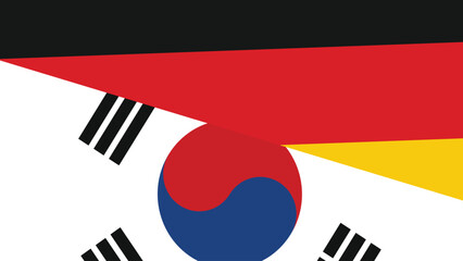 Germany and south korea flag fusion design