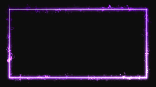 Glowing Purple Neon Energy Frame