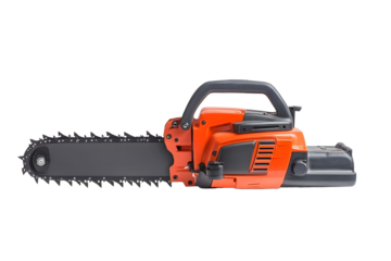 Chainsaw isolated Tools and equipment On white baground Clipping path included