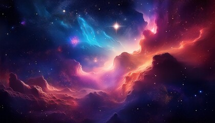 deep space nebula starry night sky background