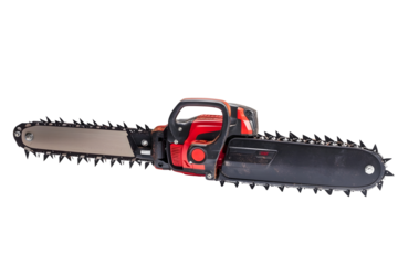 Chainsaw isolated Tools and equipment On white baground Clipping path included