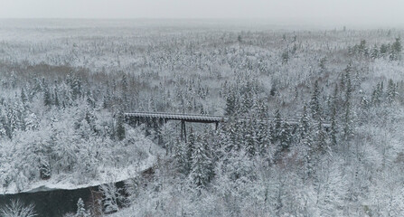 Winter scene in New Brunswick, Canada.