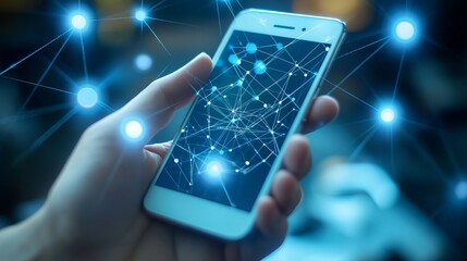 Connect with innovative technology using a smartphone for global communication in a modern digital world, showing the power of seamless connectivity